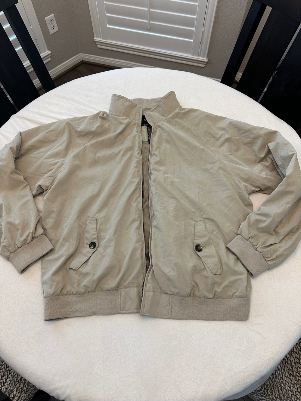 Van Heusen Light Tan Bomber Jacket- Size XXL